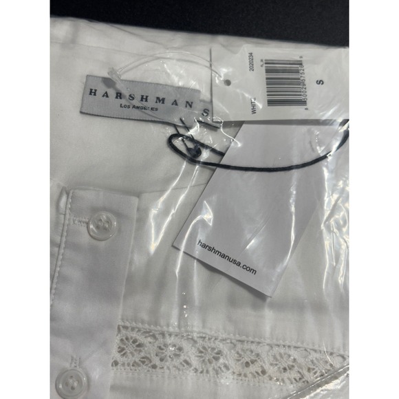 Harshman NEW Kalina Tunic Cotton‎ Blouse in White Size Small MSRP $210 - Picture 5 of 6